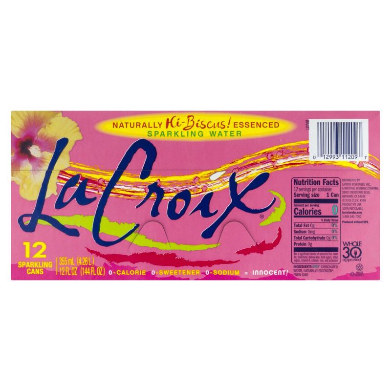 La Croix Hibiscus Sparkling Water - Case of 2/12 pack, 12 oz, 5 of 8