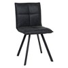 LeisureMod Wesley Modern Vegan Leather Dining Chair with Black Metal Legs - Durable and Easy to Clean, Perfect for Dining Rooms - 2 of 4