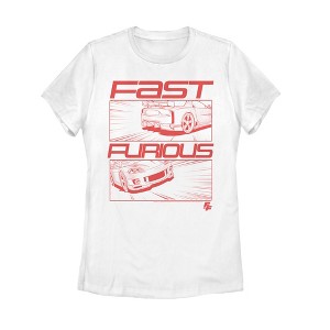 Women's Fast & Furious Comic Strip Speed T-Shirt - 1 of 4