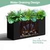 TUYOHW Metal Planter Box, Rectangular Planter Box with Drainage Holes, Large Planters with Removable Shelf for Outdoor Plants, Black - 4 of 4