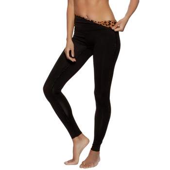 Felina, Pants & Jumpsuits, Nwt Felina Ladies Wide Waistband Mid Rise  Black Sueded Legging 2 Pc Size S