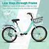 Gulches 20 inch kids bike for boys and girls lightweight steel frame dual braking system single speed chain guard rear rack Green - 4 of 4