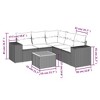 vidaXL 6 Piece Patio Sofa Set with Cushions Black Poly Rattan - 3 of 4