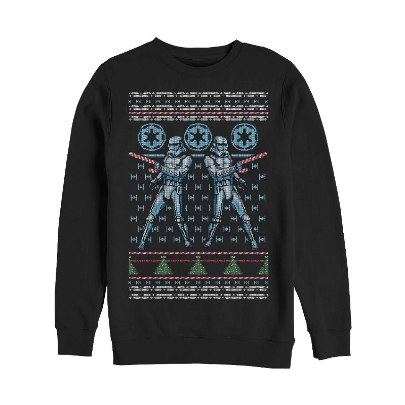 Men's Star Wars Ugly Christmas Candy Stormtrooper Sweatshirt, 1 of 4