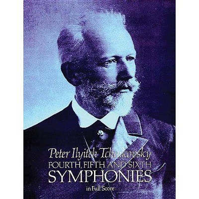  Fourth, Fifth and Sixth Symphonies in Full Score - (Dover Music Scores) by  Peter Ilyitch Tchaikovsky (Paperback) 