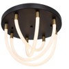 Artcraft Lighting Cascata 4 - Light Semi-Flush Mount in  Black/Brushed Brass - 3 of 4
