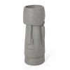 Sevobal Planters Artistic Giant Statue Planter Indoor and Outdoor Planter Pot for Flowers and Succulents, Gray, 9.25"*9.25"*24.25" - 3 of 4