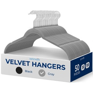 SereneLife Velvet Shirt Hangers - 1 of 4