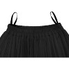 Women's Chiffon Pleated Midi Skirt - A-Line Skirt with Elastic Waist for Elegant Style C Black Floral - 4 of 4