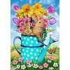 Bunny And Watering Can Spring Garden Flag Floral Easter 18" x 12.5" Briarwood Lane - image 3 of 4