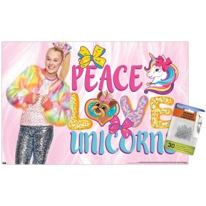 Trends International Jojo Siwa - Peace Love Unicorns Unframed Wall Poster Prints - 1 of 4