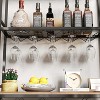 DOMETOUR Industrial Wine Rack Bar Table, 3-Tier Liquor Bottle and Glass Holder with Storage, Metal & Wood Organizer for Home Kitchen & Dining Room - 3 of 4