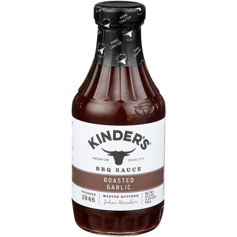 Kinders BBQ Sauce Roasted Garlic - Case of 6 - 20.5 oz, 1 of 2