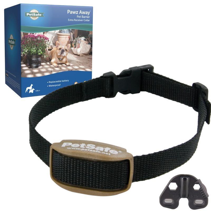 PetSafe Pawz Away Adjustable Pet Barrier Extra Receiver Collar - Beige, 1 of 10