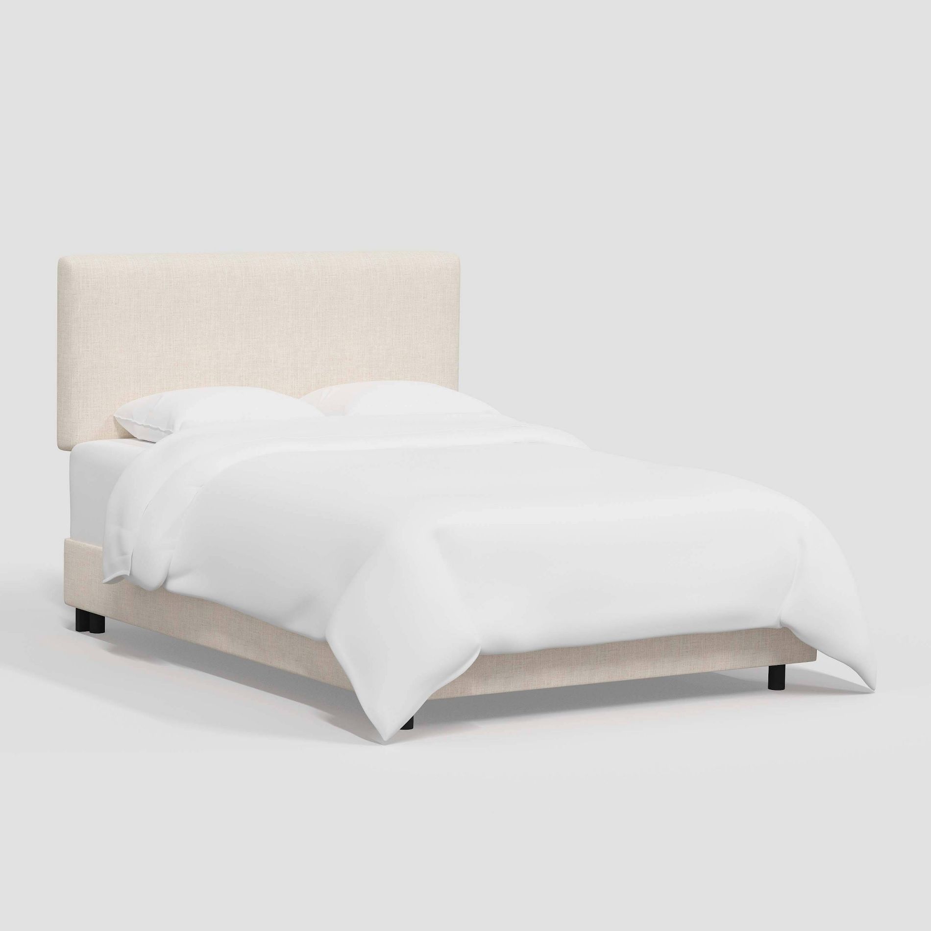Full Olivia Bed in Linen Talc - Threshold™: Upholstered Pine Frame, Adult Assembly, 1 Year Warranty