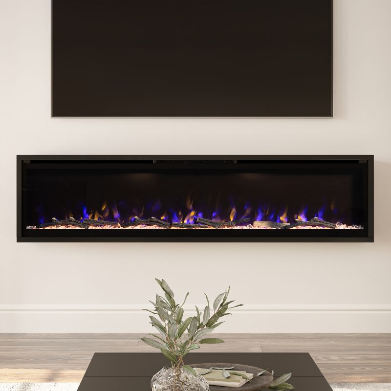 Modern Ember Aerus Smart Linear Electric Fireplace - Works with Alexa and Google Assistant, 1 of 11