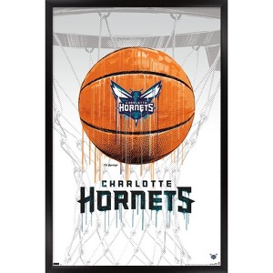 Trends International NBA Charlotte Hornets - Drip Basketball 21 Framed Wall Poster Prints - 1 of 4