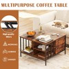 Kumasinova 31.5" Lift-Top Coffee Table with 3 Storage Shelves,Adjustable Height Center Table with Hidden Compartment,End Table for Living Room,Walnut - 4 of 4