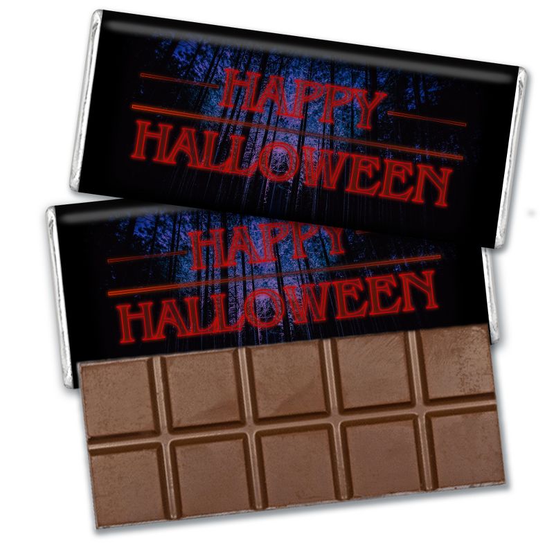 Halloween Candy Party Favors Belgian Chocolate Bars - Stranger, 1 of 3