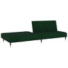 vidaXL 2-Seater Sofa Bed - Dark Green Velvet Upholstered Loveseat, Multi-Functional Twin Sleeper for Living Room/Studio - 3 of 4