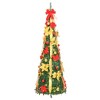 Artificial Christmas Tree Green, Warm White, Red, Gold PVC, Metal vidaXL - 4 of 4