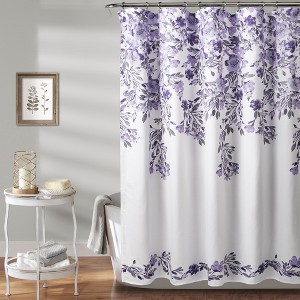 Tanisha Shower Curtain Purple - Lush Décor