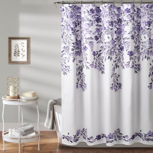 Tanisha Shower Curtain Purple Lush, Purple And Teal Shower Curtain