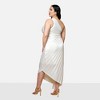 Rebdolls Women's Calla Lily Satin Pleated Midi Shift Dress - 3 of 4