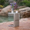 Wooakway Square Outdoor Side Table, Patio Coffee Table for Yard Garden - 3 of 4