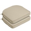 Aoodor Outdoor Chair Cushion  W20''xD19'' Soft and Fade-resistant Polyester,  Two Sets of  Ties for High Adaptability, Set of 2 - 2 of 4
