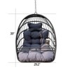 CAVINAS Egg Outdoor Hammock Basket Swing Chair with UV Resistant Cushion and Foldable Frame,Porch Swing for Balcony,Garden,Courtyard - 2 of 4