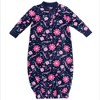 Hudson Baby Infant Girls Fleece Gowns, Botanical - 3 of 4