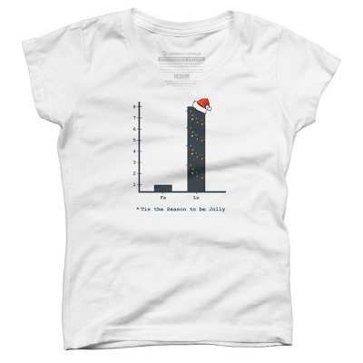 Girl's Design By Humans Christmas Carol Bar Graph By Bethcentral T-Shirt