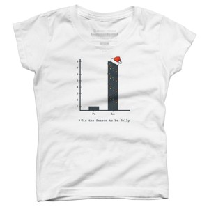 Girl's Design By Humans Christmas Carol Bar Graph By Bethcentral T-Shirt - 1 of 3