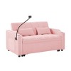 Zeus & Ruta Versatile 3-in-1 Foldable Velvet Sofa Bed with Adjustable Backrest, USB Port, Ashtray & Swivel Phone Stand - 2 of 4