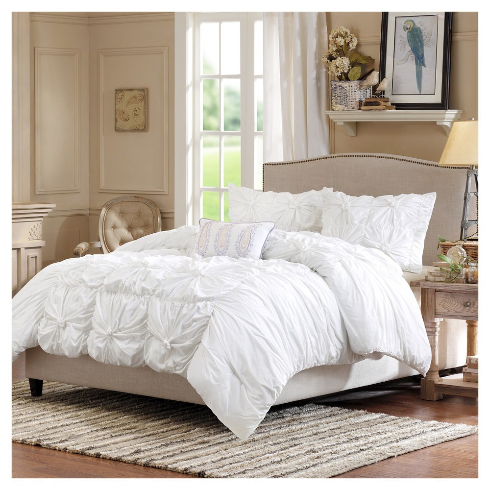 UPC 675716510060 product image for Raylene 4 Piece Comforter Set - White (Queen) | upcitemdb.com
