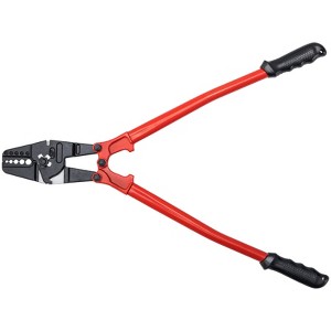VEVOR 24" Hand Swager Cable Wire Rope Cutter Swage 1/16" 3/32" 1/8" 5/32" 3/16" Aluminum Sleeves Copper, Red - 1 of 4