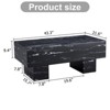 FONTOI Coffee Table with Patterns, Side Table with Spacious Top, Easy to Clean, Black, 21.6"*17.2"*43.3" - 3 of 4