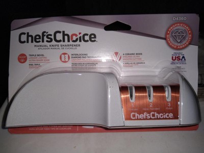 Chef'schoice Manual Knife Sharpener For 20-degree Knives, 3-stage, White :  Target