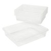 Storex Flat Storage Tray, Clear, Pack of 5 - 2 of 4