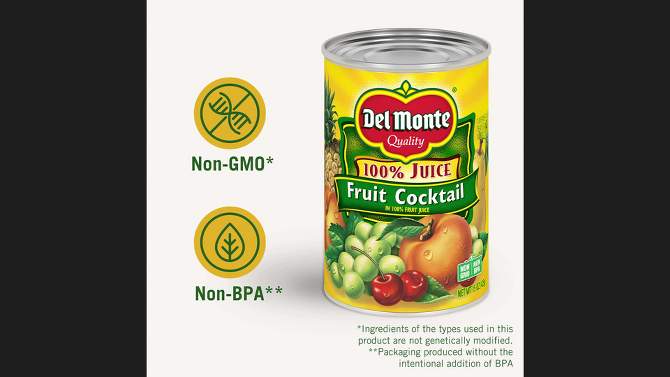 Del Monte Fruit Cocktail in 100% Real Juice - 15oz, 2 of 7, play video