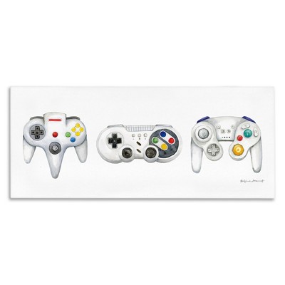 Stupell Industries Vintage Video Game Controllers, 48" x 20"