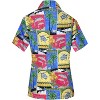 LA LEELA Button Down Shirt Summer Beach Party Short Sleeve Vacation Blouse Shirt Collared Colorful Hawaiian Shirts Tops - 2 of 4