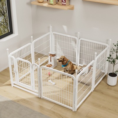 LAOTIES Heavy Duty Dog Crate,Foldable Metal Dog Playpen,Indoor And Outdoor Pet Exercise Pen,Portable And Rust Resistant