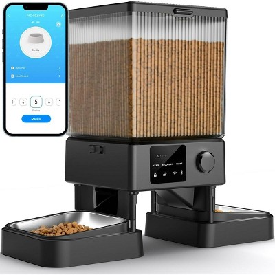 Automatic Cat Feeder for 2 Cats, Timed Food Dispenser for Dry Food, Programmable Pet Feeder