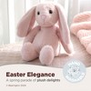 Bearington Snuggle Bunny The Stuffed Bunny Plush, 13.5 Inch Pink Bunny, Floppy Bunny Stuffed Animal - 3 of 4
