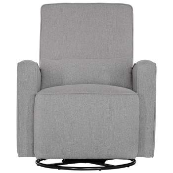 Evolur Holland Upholstered Plush Seating Glider Swivel Chair
