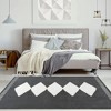 Shag Area Rug Non-Slip Geometric Rug Soft Rug Thick Comfy Rug for Living Room, 4' x 6' Gray - 3 of 4