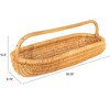 Storied Home Hand-Woven Rattan Basket with Handle, Natural - 2 of 4