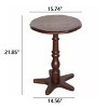 15.75" Small Round Couch Side Table, Vintage Accent End Table for Living Room, Bedroom or Office, Drink Table for Small Spaces - Cuddlewood - 4 of 4
